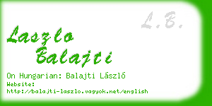 laszlo balajti business card
